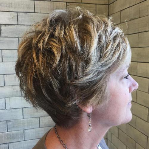 Blonde Dimensional Pixie Cut Layered Pixie for Women Over 50
