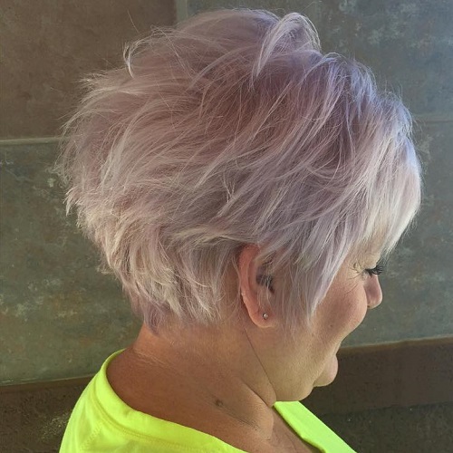 Lovely in Lavender Short Hairstyle for Thin Hair