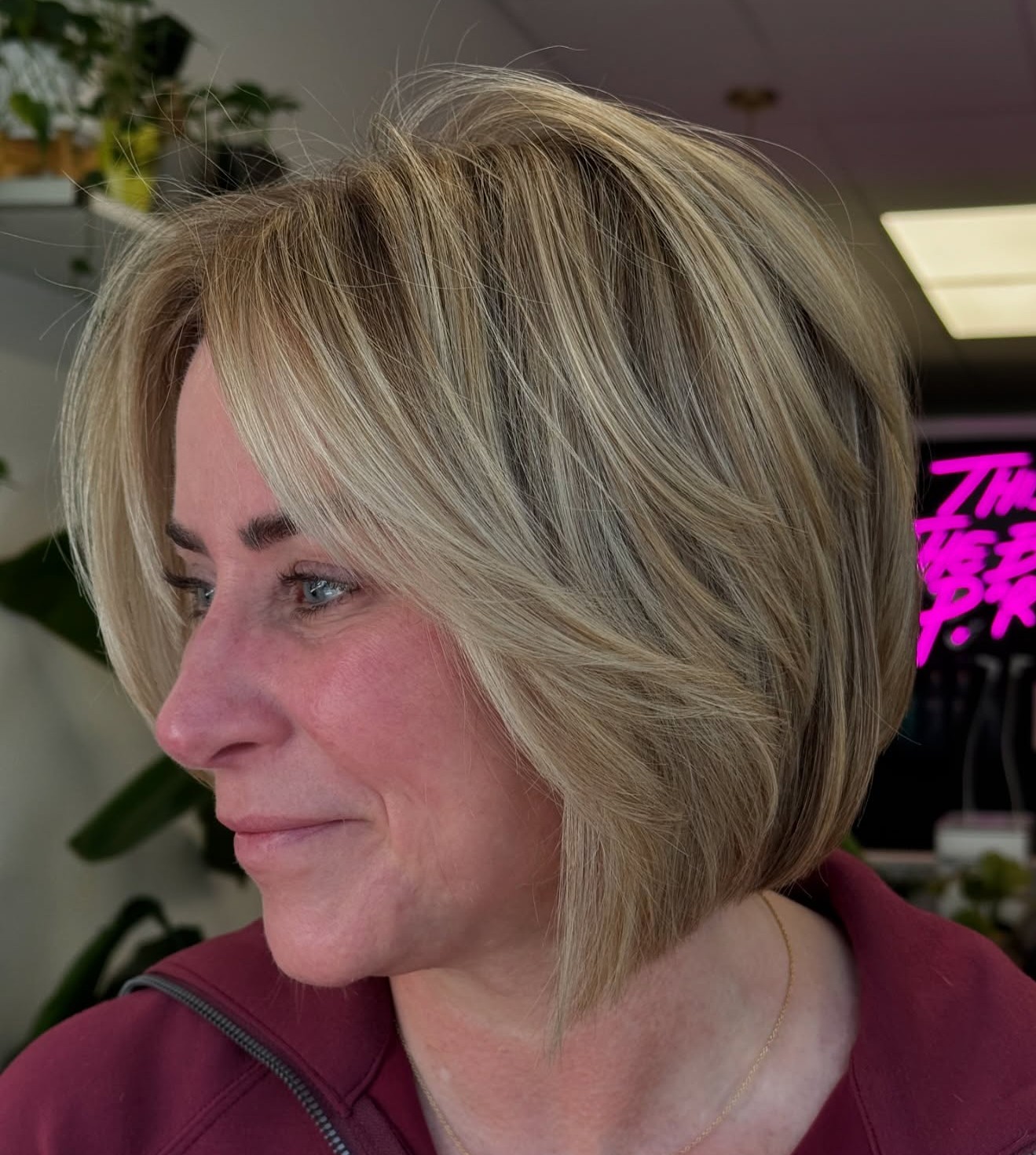 Fine Hair Layered Bob Over 40