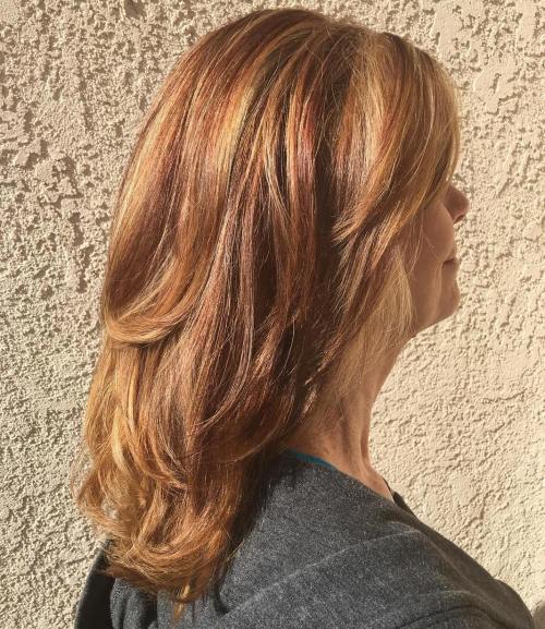 Medium Auburn Layered Hairstyle 40+
