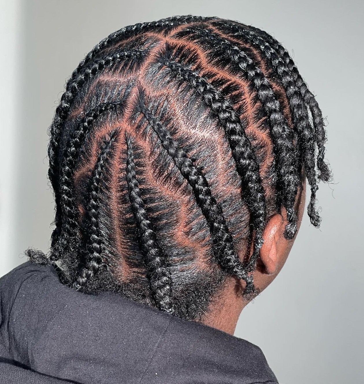 Zigzag-Parted Braids for Men