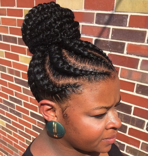 African American Braided Bun
