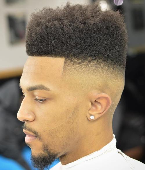 African American High Top Fade