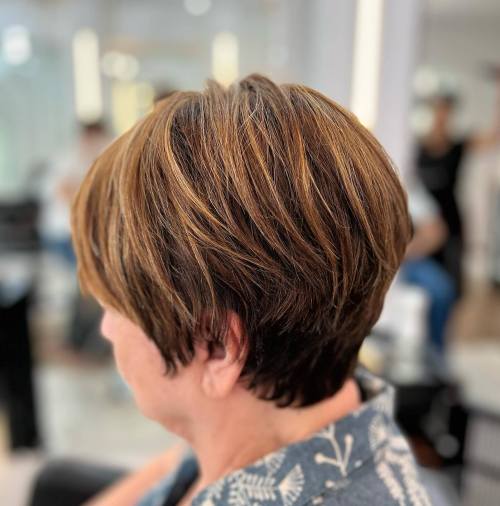 A-Line Pixie Bob Choppy Golden Bronde Bixie