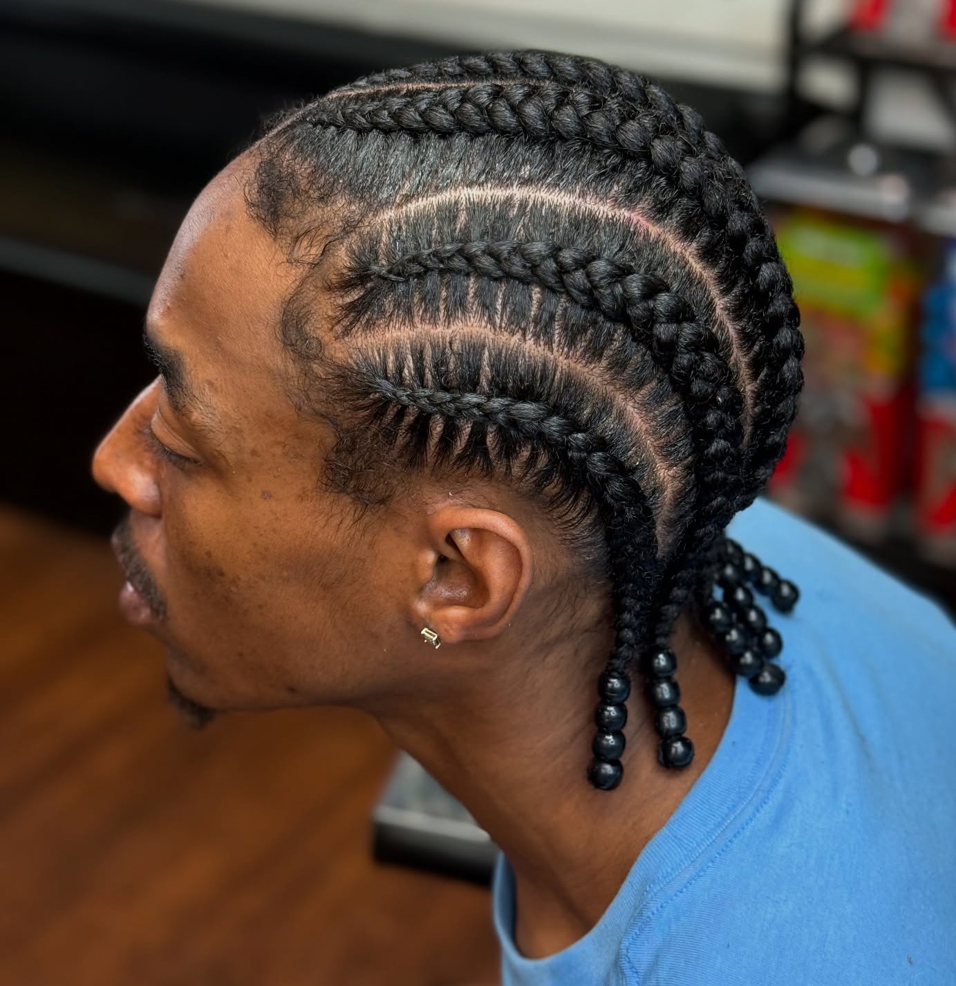 Straight Back Braids for Men