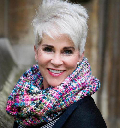 Platinum Pixie Cut White Spiky Pixie Over 50