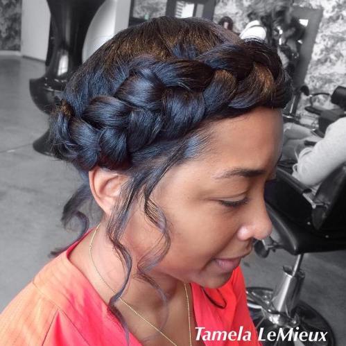 Halo Braid Updo