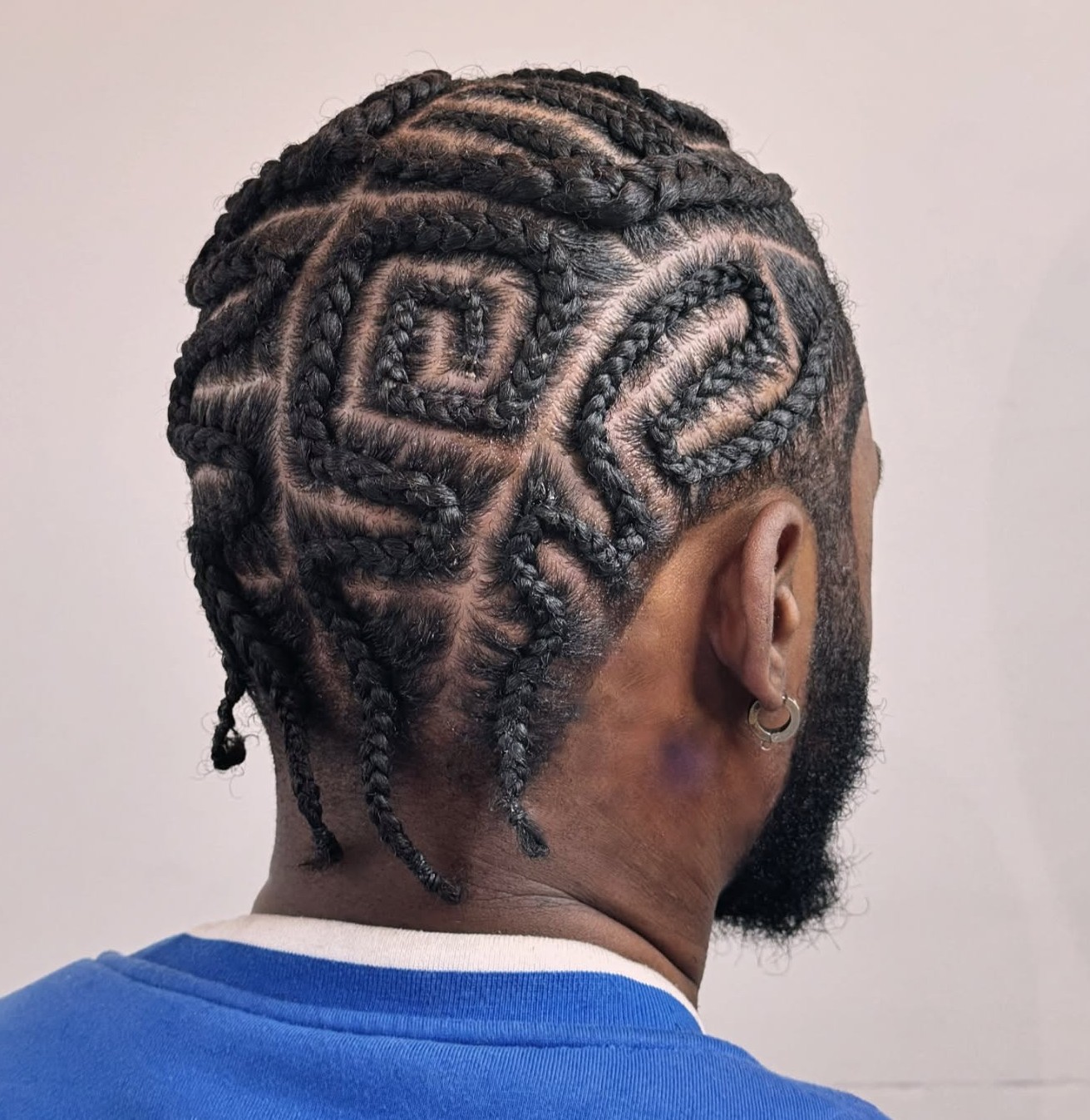 Mens All-Over Cornrow Braids