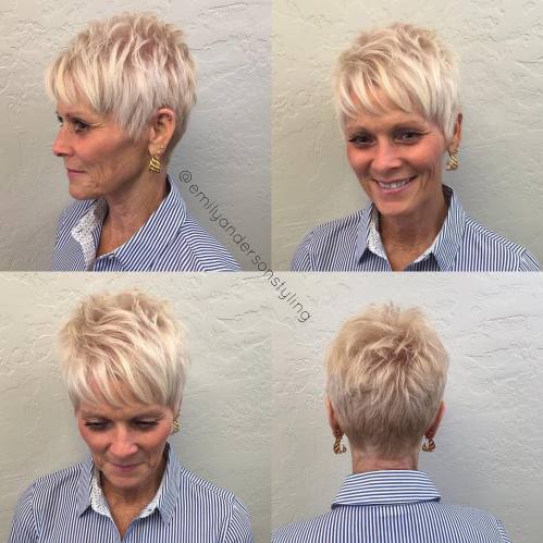 Over 50 Blonde Pixie