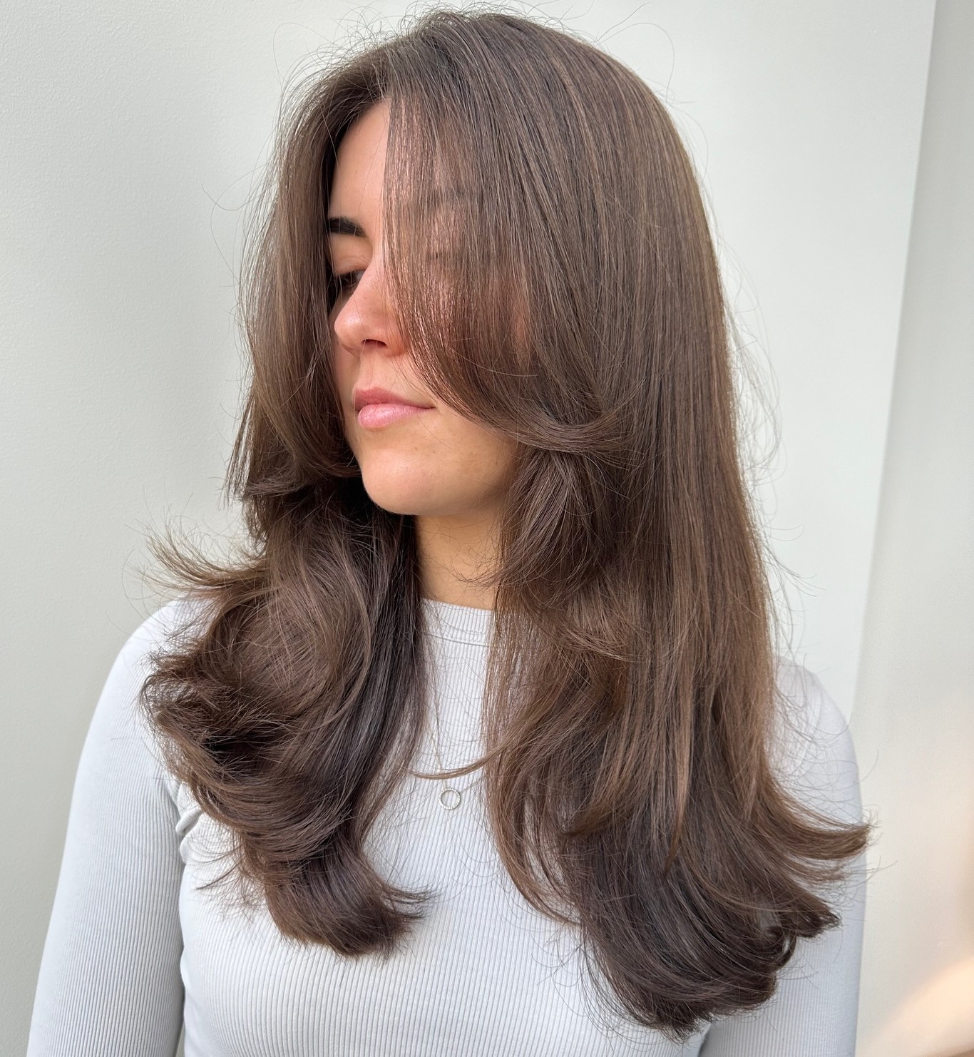 Chin-Length Curtain Bangs