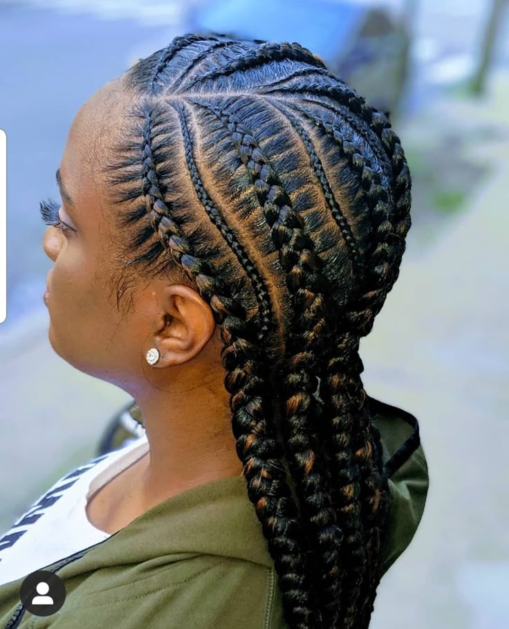 Cornrow Style with Stitch Braids