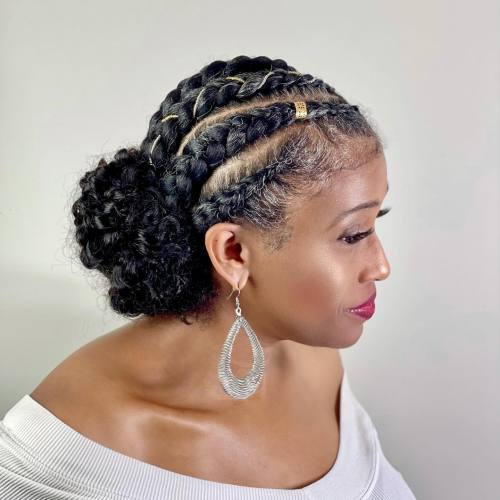 Neat Scalp Braids for Natural Hair