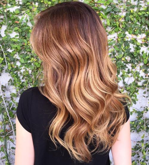 Brown Hair With Strawberry Blonde Highlights