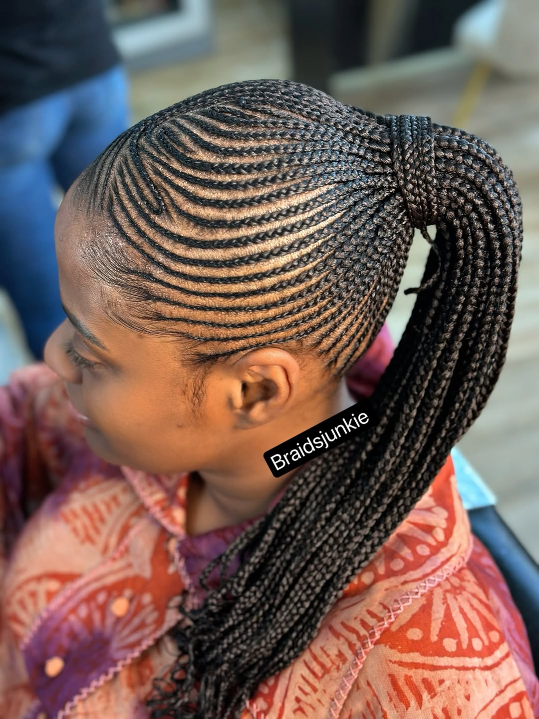 Feed-In Braids to Ponytail