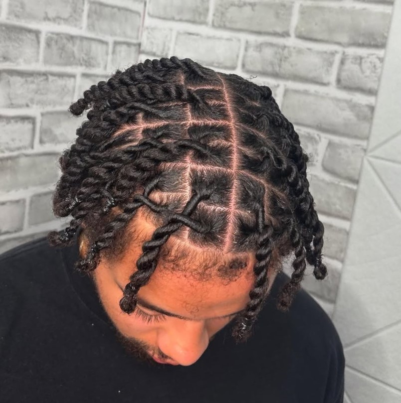 Mens Short Two-Strand Twists
