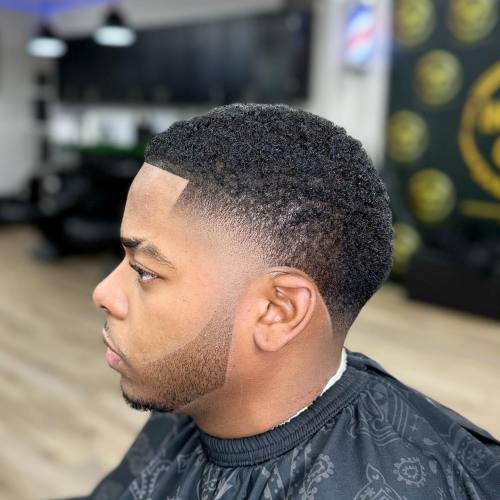 Simple Short Natural Cut with Temple Fade