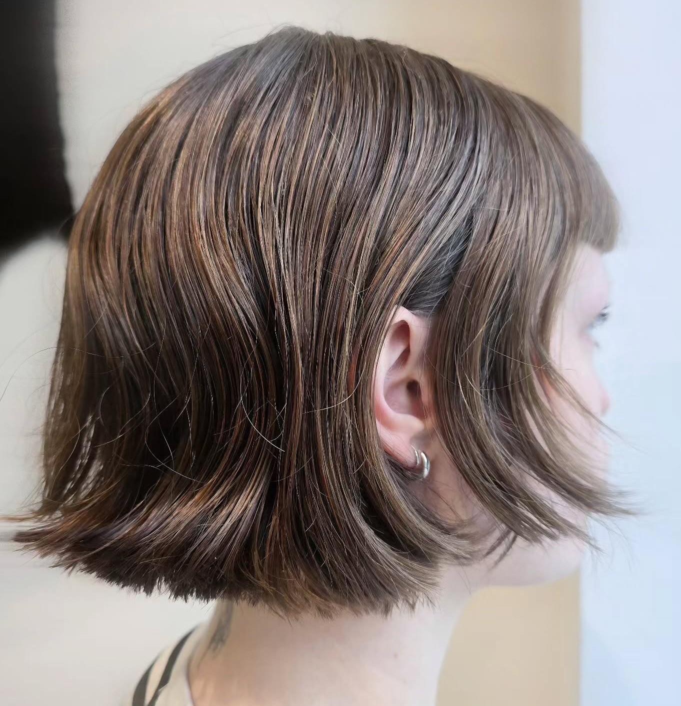 Flipped-Up Bob with Short Bangs