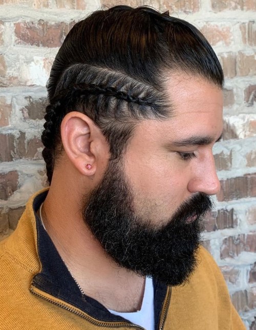 Side Braids Men's Style with Braided Sides
