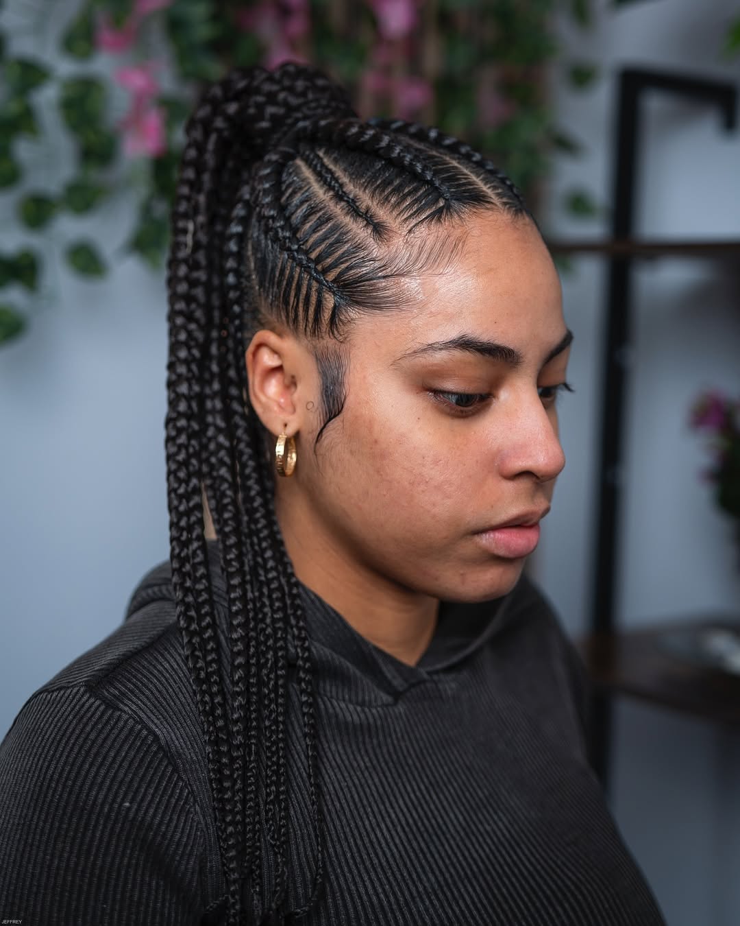 Stitch Braids and Ponytail