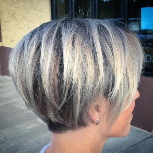 Layered Pixie Bob For Fine Hair
