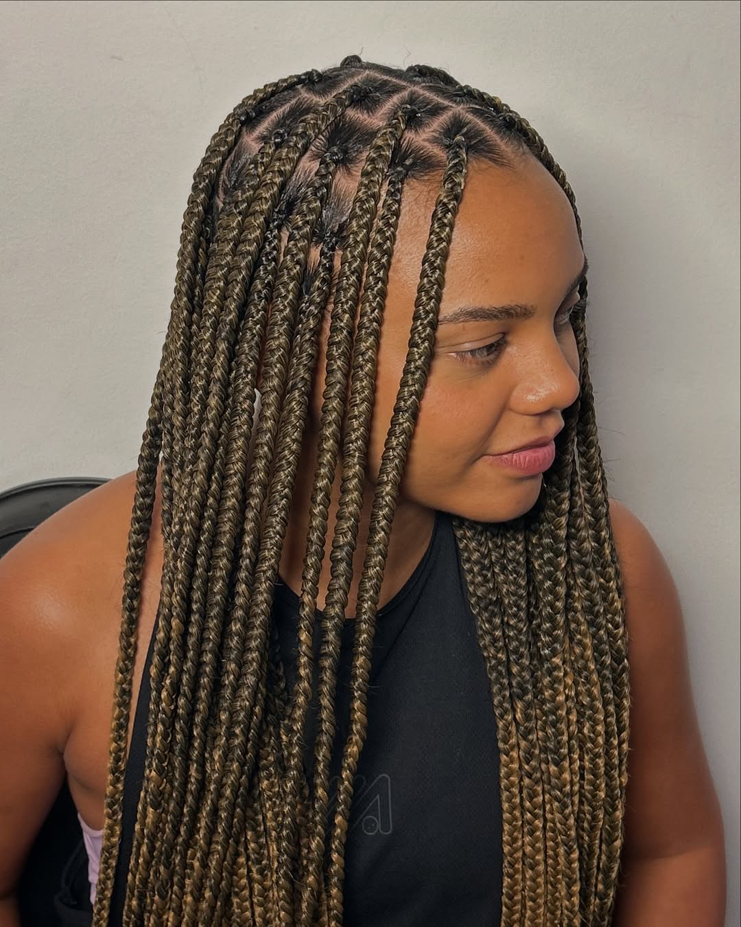 Long Knotless Box Braids