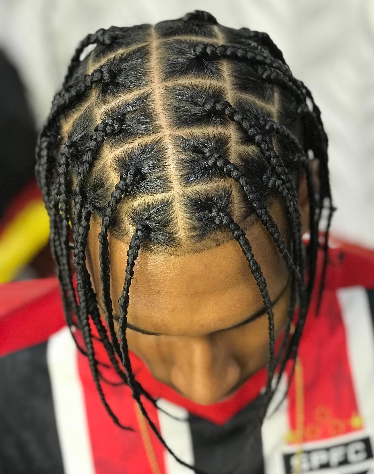 Mens Medium Knotless Braids