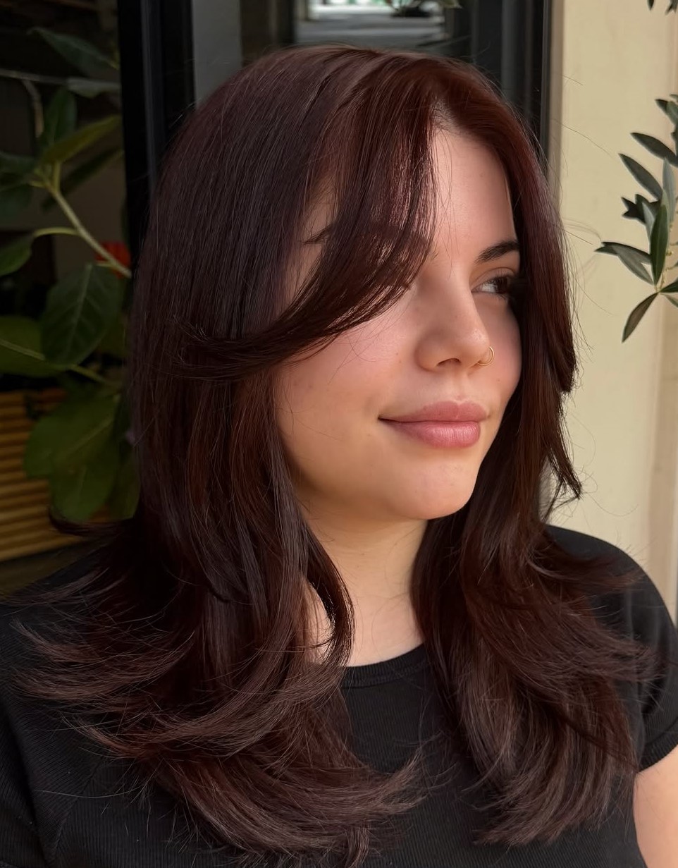 Long Auburn Hairstyle for Fall