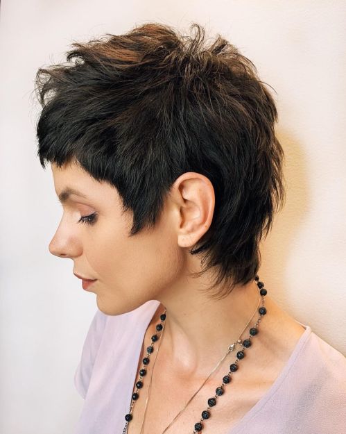 Feathered Mullet Shag for Thick Hair