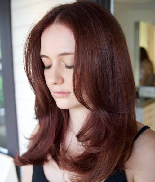 Mulled Wine Hair Color for Pale Skin