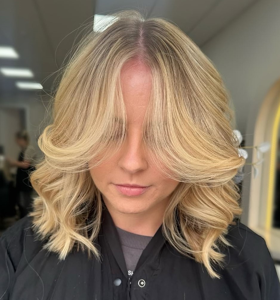 Layered Bob with Curtain Bangs