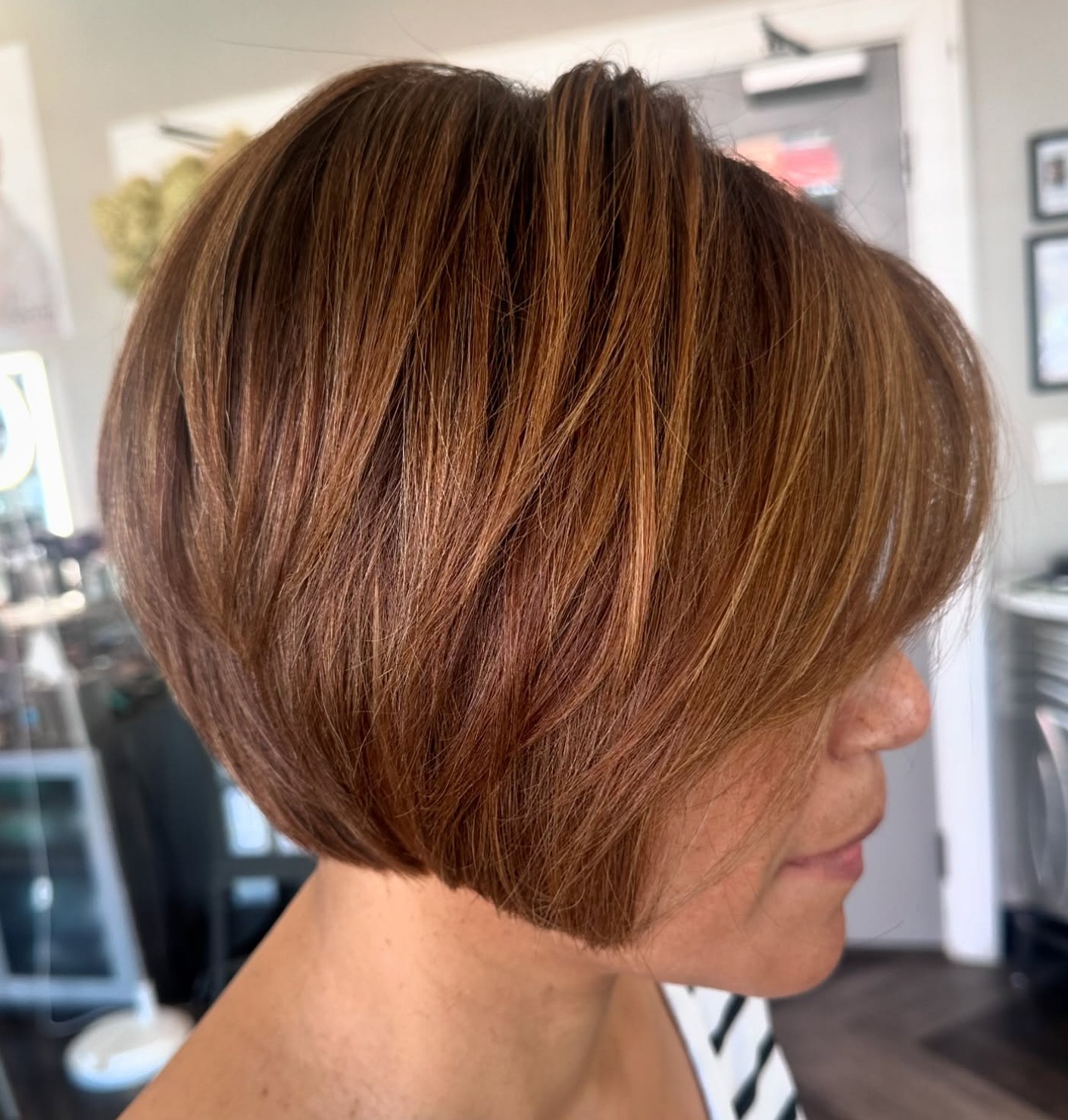 Short Inverted Bob for Thick Hair