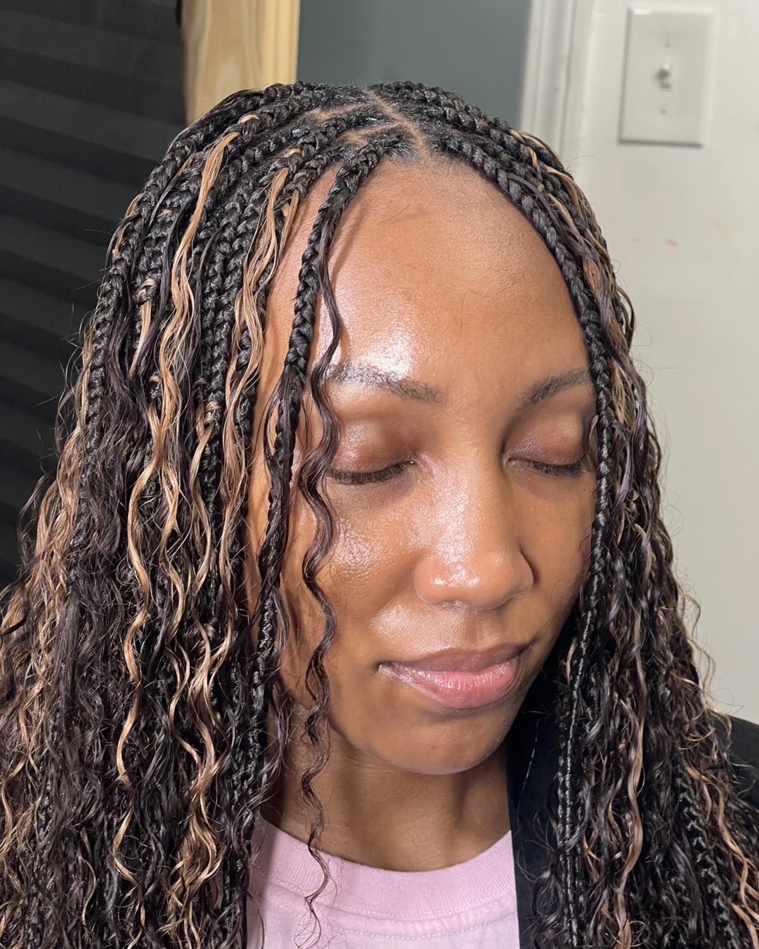 Braids with Balayage Highlights