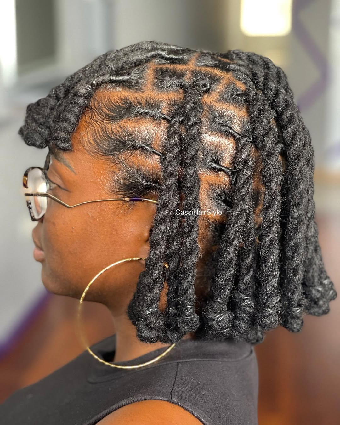 Short Natural Black Bob