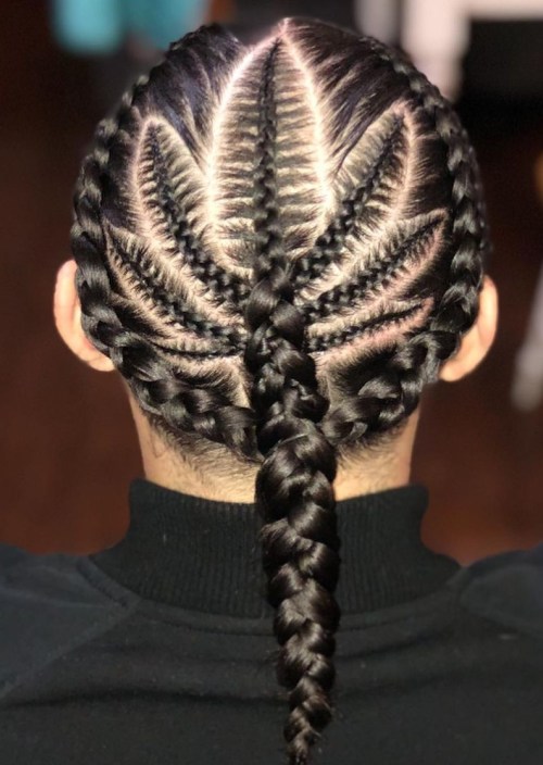 Medium Length Braids for Men Weed Braids Design for Men