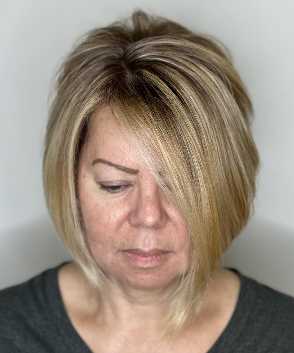 Asymmetrical Inverted Bob Over 50