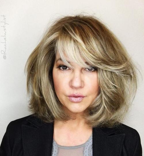 Blonde Bob Blowout With Bangs