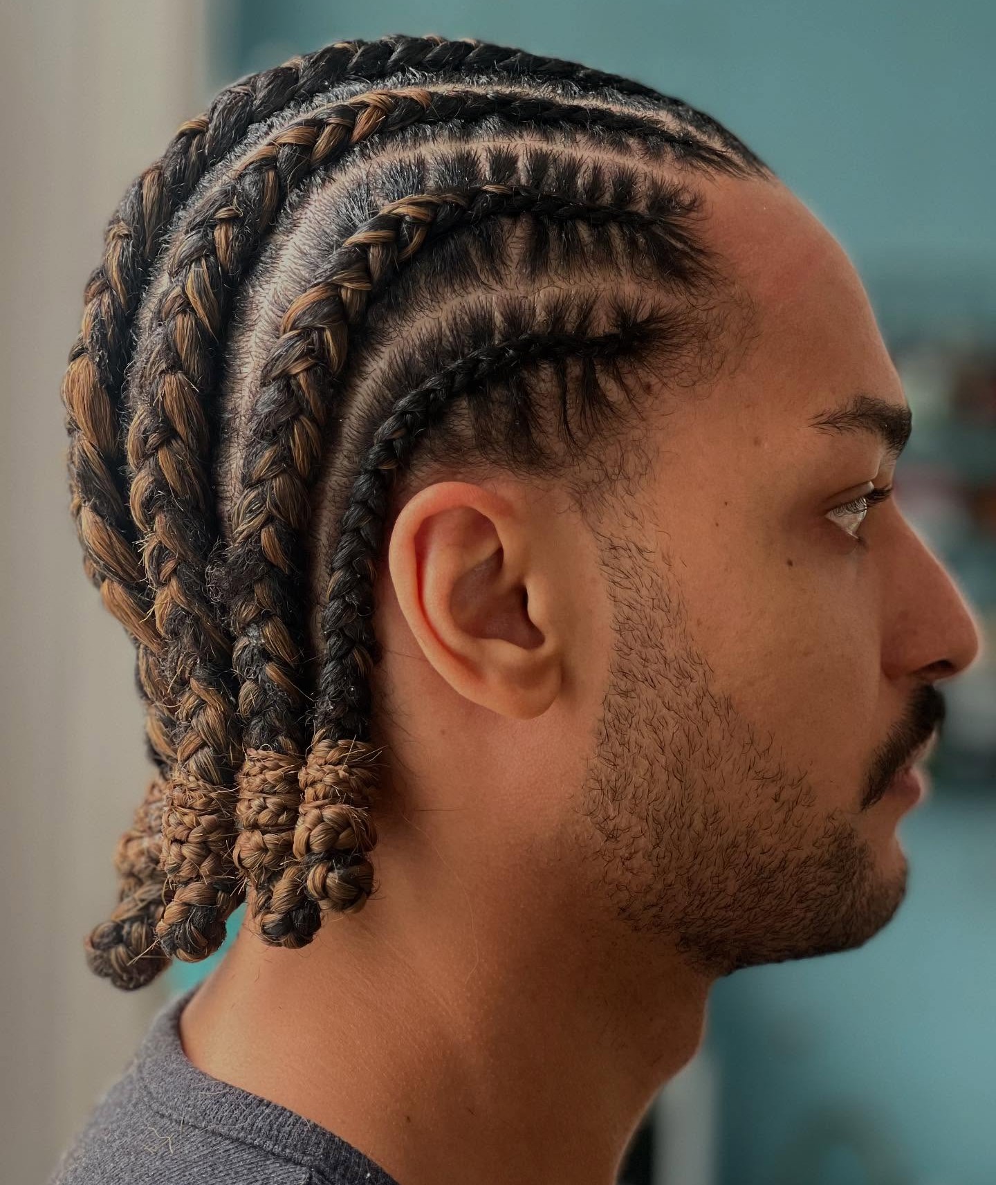Feed-In Stitch Braids for Men