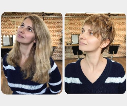 Long Hair Cut Boy Short Before and After