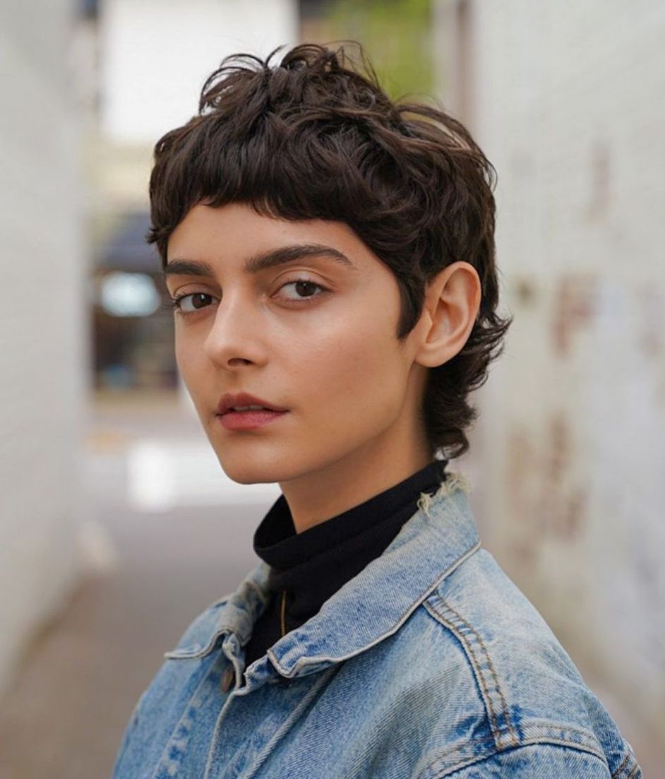 Low Maintenance Pixie Mullet for Wavy Hair