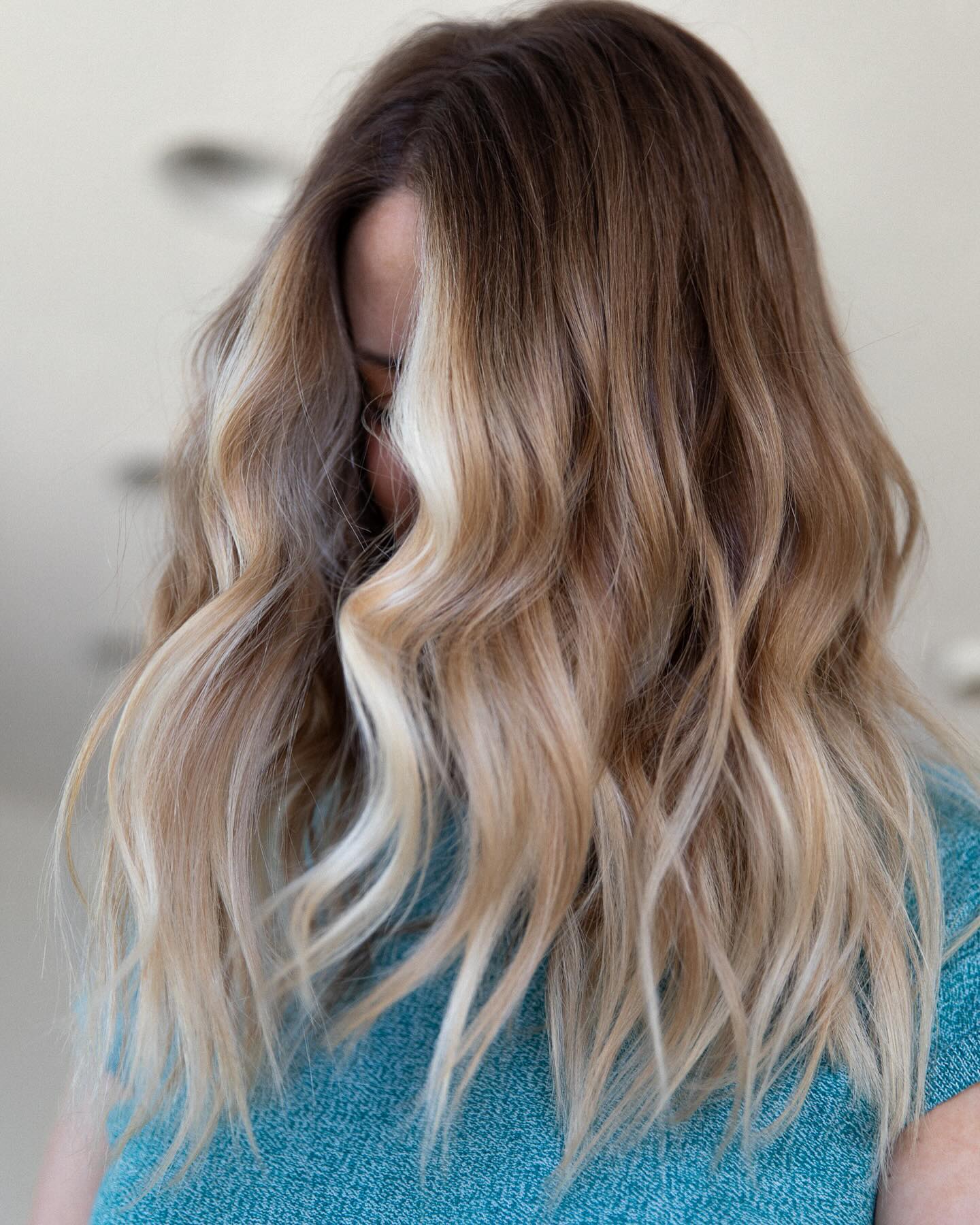 Reverse Balayage with Lowlights