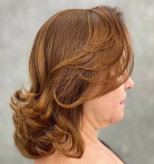 Medium Flipped Up Layered Cut Over 50