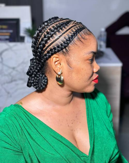 Stitch Braids with Micro Braids in Between