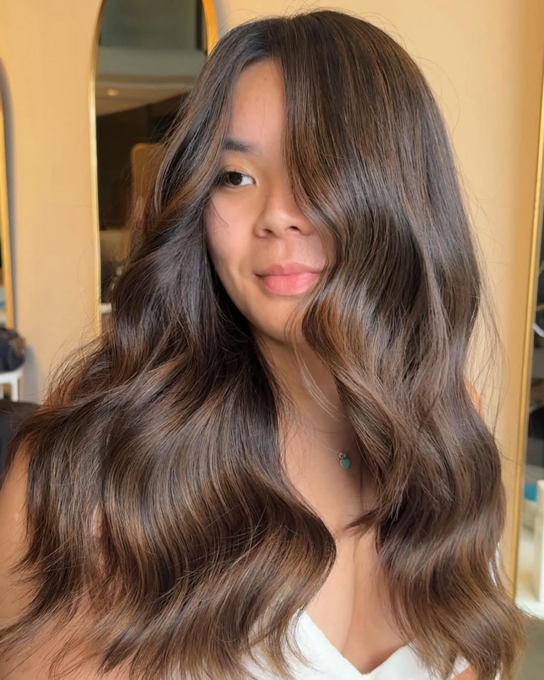 Latte Brunette with Sandy Highlights