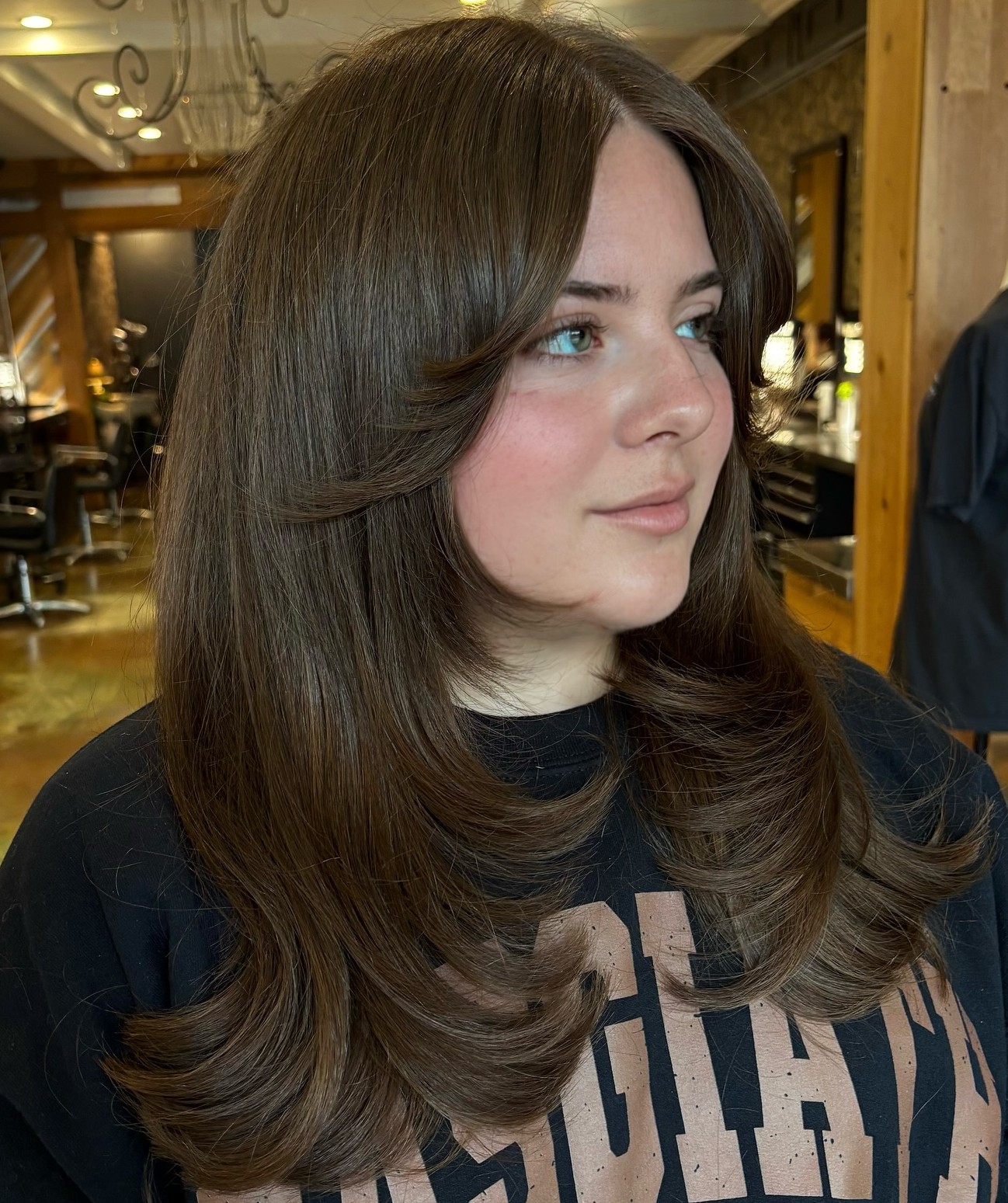 Layered Curtain Bangs