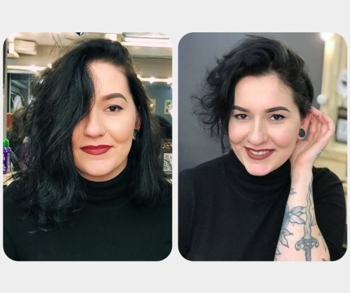 Long to Short Haircut Before and After