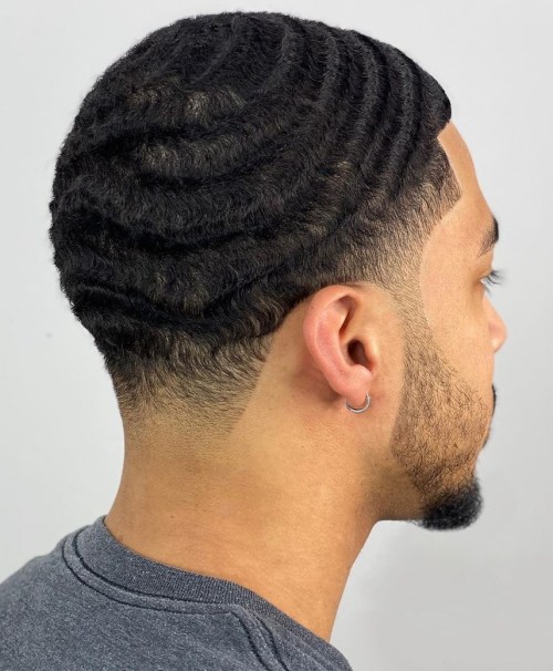 Sleek Deep Waves for Black Men