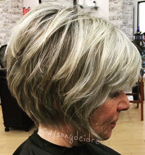 White Bronde Feathered Bob