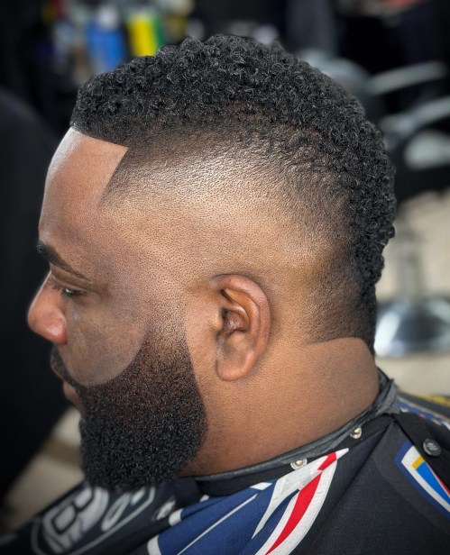 Clean Short Natural Mohawk for Black Men