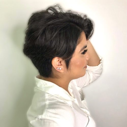 Long Undercut Pixie for Thick Hair