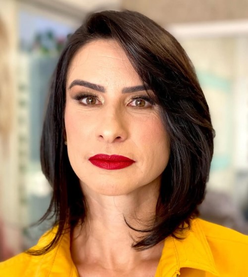 Over 50 Dynamic Comb Over Layered Bob